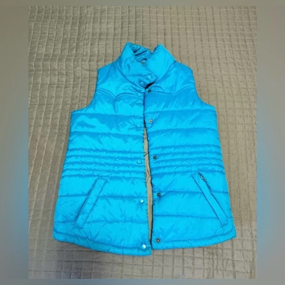 Roper Girl Sky Blue and Gray Vest